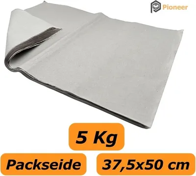 Produktbild von 5 Kg Packseide 37,5 x 50 cm 30g/m² Seidenpapier Hellgrau Einseitig Glatt