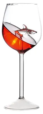 Produktbild von 300 ml Becher aus Glas, Haifisch-Weinkelche für kalte Getränke, Champagner, Cocktailgläser, Whiskybecher, Party-Barzubehör