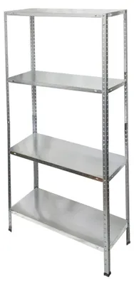 Obrázok produktu pre Regál 150 x 75 x 30 cm, 4 police, pozinkovaná oceľ, 120 kg, do garáže
