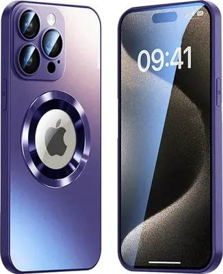 Produktbild von Magnetic Case iPhone 16 Pro Max Hülle mit Linsenschutz - Lila