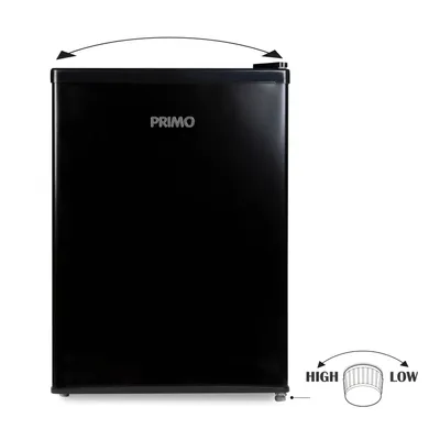 Produktbild von PRIMO PR155FR Tischkühlschrank - 65 Liter Fassungsvermögen - Schwarz - Freistehender Tischkühlschrank