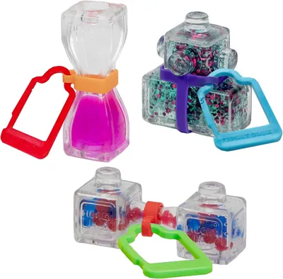 Zdjęcie produktu dla Fidget Blox – zestaw 3 sztuk – opakowanie zawierające 3 sztuki z klipsem do plecaka