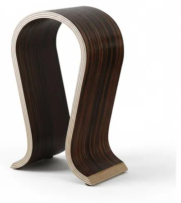 Produktbild von Kopfhörerständer Kopfhörerhalter - Holz - Ebenholzmaserung - 10 x 13 x 25 cm - Für Schreibtisch oder Tisch
