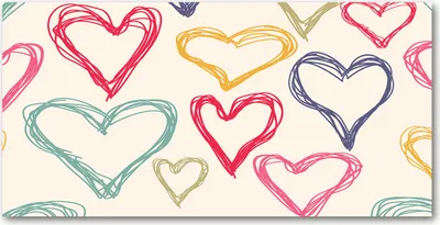 Produktbild von Tulup Glas-Bild -140x70- Wandkunst Dekorative Wand für Küche & Wohnzimmer - Kinderzimmer - Bunte Herzen - Mehrfarbig