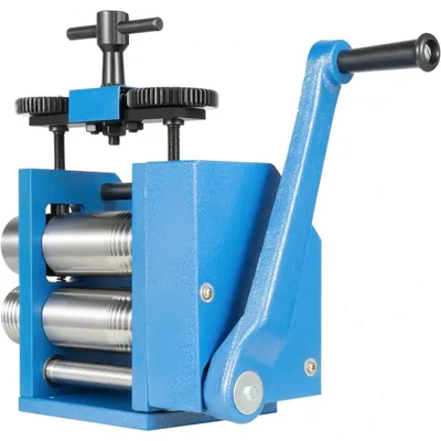 Immagine prodotto di Laminatoio manuale per gioielli - Laminatoio manuale - Manovella - Per lamiere e fili - Per oro e argento - Produzione di gioielli