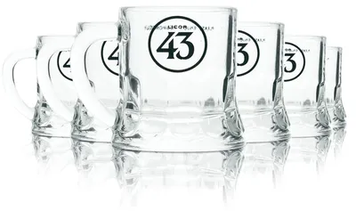 Produktbild von 6x Licor 43 Shotglas 4cl Mini Krug Kurze Stamper Schnaps Gläser Gastro Likör 43