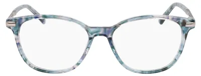 Productafbeelding van Damesbril van Bebe, met sterkte, rechthoekig model, blauw met bloemenprint, model BB5223