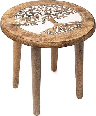 Obrázek produktu pro Příruční stolek s potiskem Tree Of Life Mango Wood - 30x30x31 cm