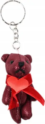 Produktbild von Teddybär Schlüsselanhänger mit Herz - Niedlicher Bär Anhänger für Rucksack - Liebesgeschenk