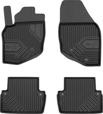 Image de Tapis de Sol de Voiture pour Volvo V70 II 2000-2007 TPE Antidérapant Noir 4Pcs