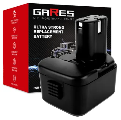 Obrázok produktu pre GARES Akumulátor Batéria pre Hitachi EB1214S | 12 V 3Ah | Zosilnená séria High-Performance | Vysoký výkon | Gares