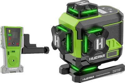 Image de Huepar Laser Level, faisceau vert 4x360°, fonction de télécommande ,SET-2
