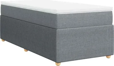 Immagine prodotto di vidaXL Letto a molle con materasso grigio chiaro 100x200 cm in tessuto