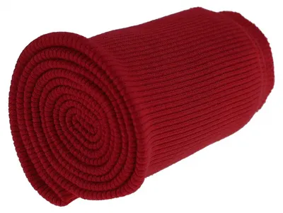 16x80cm Bündchen Strickbündchen Bündchenstoff Baumwolle elastisch gerippt, blutrot