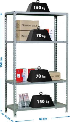 Immagine prodotto di Metallregal ECOCLICK MINI 4/500 1500 GRAU
