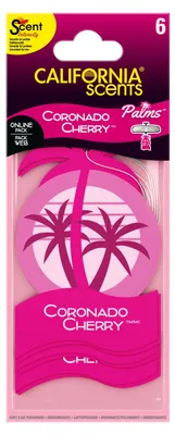 Produktbild von California Scents Palms Coronado Kirsche Auto Lufterfrischer – 6 Stück
