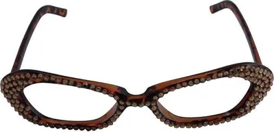 Produktbild von glitzernde Partybrille - braungelb & braungelb-transparent gemustert - Spaßbrille
