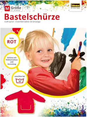 Produktbild von Idena Bastelschürze rot,f. Alter 7-8 Jahre