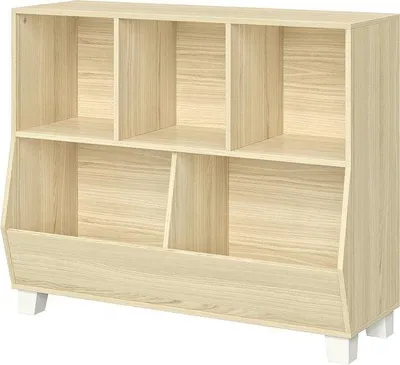 Productafbeelding van Kinderspeelgoedrek - Rechthoekige en compacte kast - 89 cm - Houten afwerking