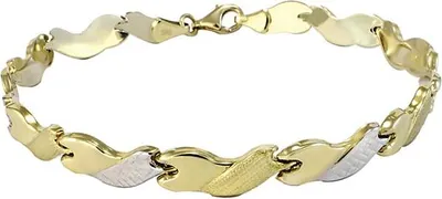 Produktbild von Armband Gold Gelb- und Weißgold Glare529 19 cm Länge 6 mm Breite 1,8 mm Tiefe Au 585/1000