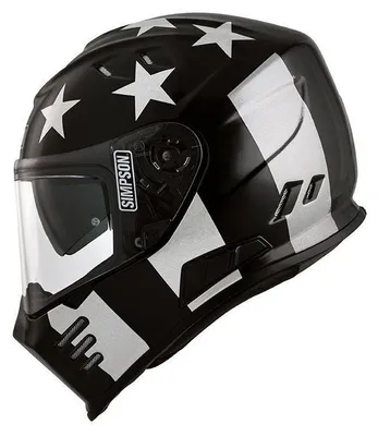 Produktbild von Simpson Venom Stingrae 06 Helm, schwarz/weiß, S (56)
