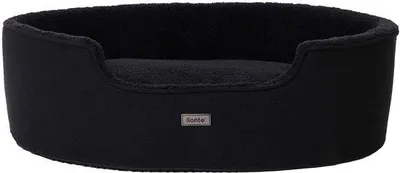 Produktbild von Omkeerbares Hundebett mit waschbarer Hülle, 83x63cm, schwarz, Plüsch