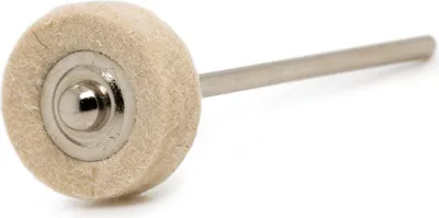 Image de Rondelle Polissante en Felt Blanc Doux, Ø 21 mm, Bride HP
