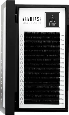 Produktbild von Wimpernextensions zur Volumentechnik Nanolash 0.10 C Curl 11mm Länge