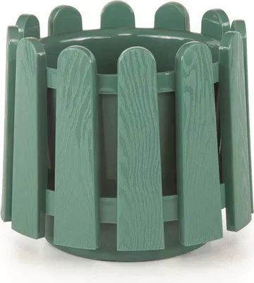 Produktbild von Grüne runde Blumenkübel mit Wasserdrainage, 6,6L Smart-Pot, UV-beständig, für Kräuter und Pflanzen, 24x26 cm