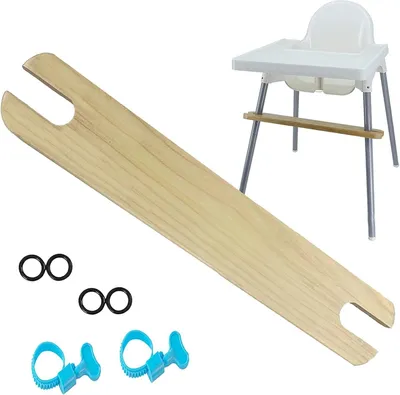 Imagen del producto de Reposapiés ajustable para tronas, fabricado en madera antideslizante