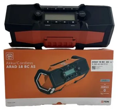 Produktbild von FEIN ARAD 18 BC AS, Tragbar, Digital, DAB+, FM, 30 W, Schwarz, Orange, Drehregler