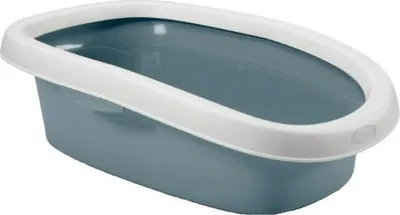 Obrázek produktu pro STEFANPLAST Kočičí záchod Odpadkový koš SPRINT 20, bílá a modrá 58x39x17cm