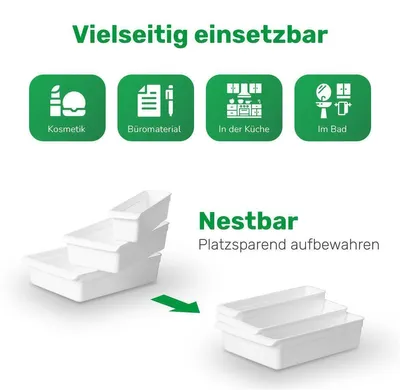 Zdjęcie produktu dla Organizer do lodówki Novaliv 30,5 x 7,5 x 16 cm Nie zawiera BPA Wyprodukowano w Niemczech Zestaw organizerów do lodówki Bezpieczny dla żywności Przechowywanie w kuchni Gospodarstwo domowe Można myć w zmywarce System organizerów kuchennych