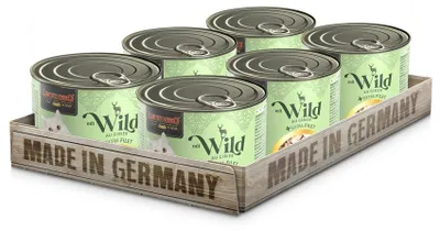 Produktbild von LEONARDO Nassfutter für Katzen mit Wild & extra Filet 6x200g