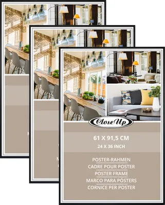 Obrázek produktu pro Sada rámů na plakáty 61 x 91,5 cm černá, 3 kusy