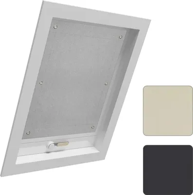 Produktbild von WOLTU Thermo Dachfenster Rollo ohne Bohren Sonnenschutz Verdunkelungsrollo mit Saugnäpfen, Thermorollo Hitzeschutz für Dachfenster Dunkelgrau, 57x100 cm