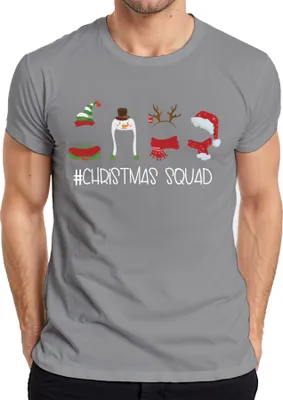 Produktbild von Christmas Squad Weihnachten Gruppenoutfit Familie - Weihnachtsgeschenk Christmas Herren T-Shirt, Grau, L