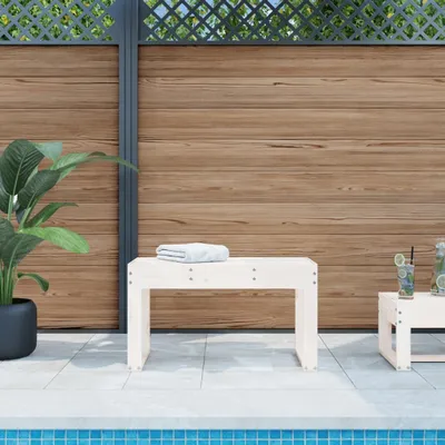 Produktbild von "im  " Gartenbank 2-Personen - Parkbank - Weiß 80x38x45 cm Massivholz Kiefer - Gartenbänke CC22135