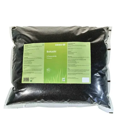 Produktbild von Emiko Bokashi Schwarzerde 8kg Organischer Langzeitdünger mit EM und Holzkohle