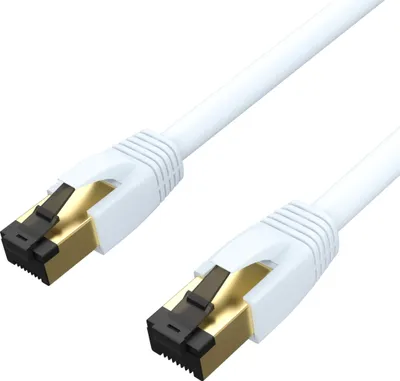 Produktbild von Patchkabel cat 8.1 F/FTP PIMF LSZH weiß 10,0m