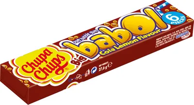 Produktbild von Chupa Chups Big Babol Cola Lemon Geschmack Kaugummiwürfel 27g