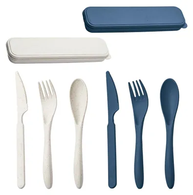 Produktbild von Camping-Besteck-Set – 2-teilig, Edelstahl, mit Etui, spülmaschinenfest
