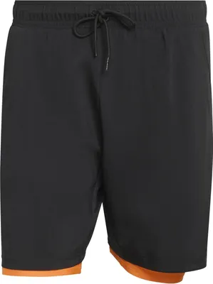 Produktbild von Adidas CLUB 2IN1 SHORT BLACK/HTHR XL