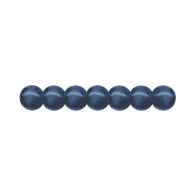 Produktbild von Holzperlen D: 8 mm blau 85 Stück, mit Lochbohrung