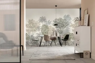 Obrázek produktu pro Netkané fototapety - Malované palmy - rozměr 300 x 250 cm