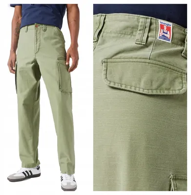Obrázek produktu pro Wrangler | Pánské cargo kalhoty, hnědé, bavlna, rovný střih, outdoorové, odolné, dlouhé, velikost 31, délka 32