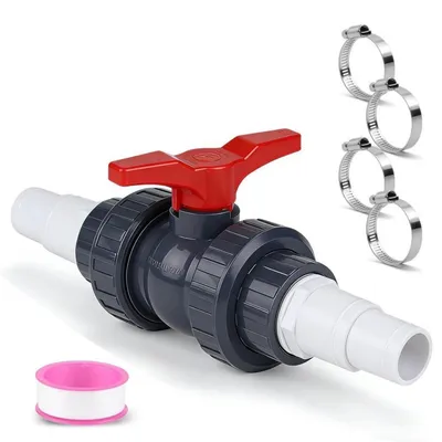 Produktbild von Kugelhahn mit Schlauchverbinder PVC 1 1/2" (50 mm) für 32-38 mm Schläuche