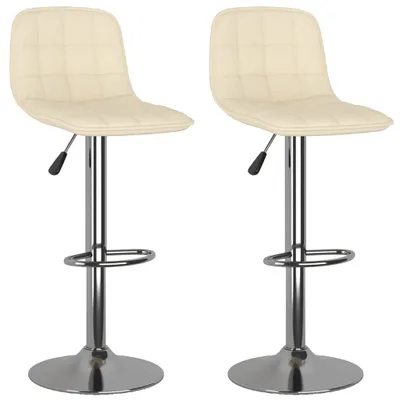Produktbild von Barhocker Creme Stoff 42,5 x 45 x (84-105) cm drehbar mit Fußstütze