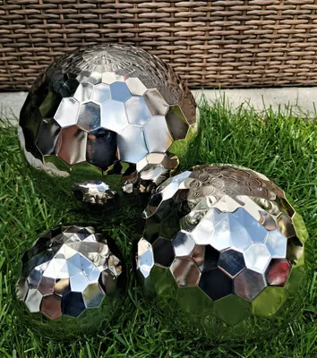 Produktbild von Dekokugel Diamond 3er Set 25-20-15 cm Edelstahl poliert Kugel Dekorationskugel