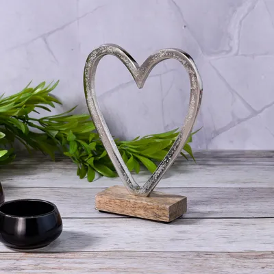 Image de Coeur Présentoir Objet décoratif Argent Amour -13-